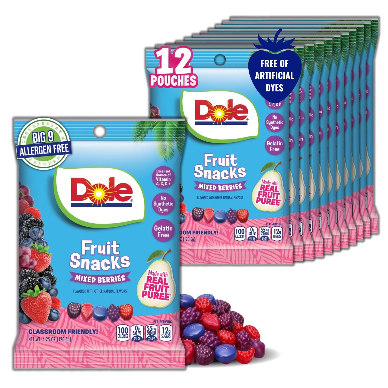 FRUITS　No.9 Amazon.com: Dole Fruit Snacks, Mixed Berries - Individually